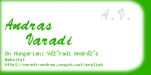 andras varadi business card